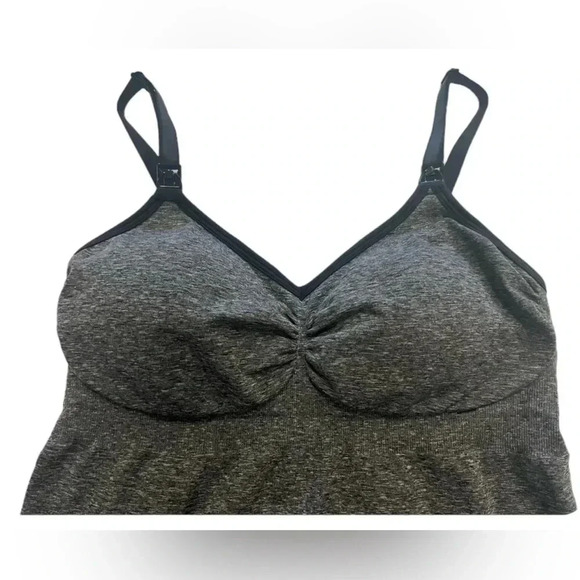 Bravado Basics Maternity  Nursing Slimming Long Black Grey Tank Top Size XL - Picture 7 of 10